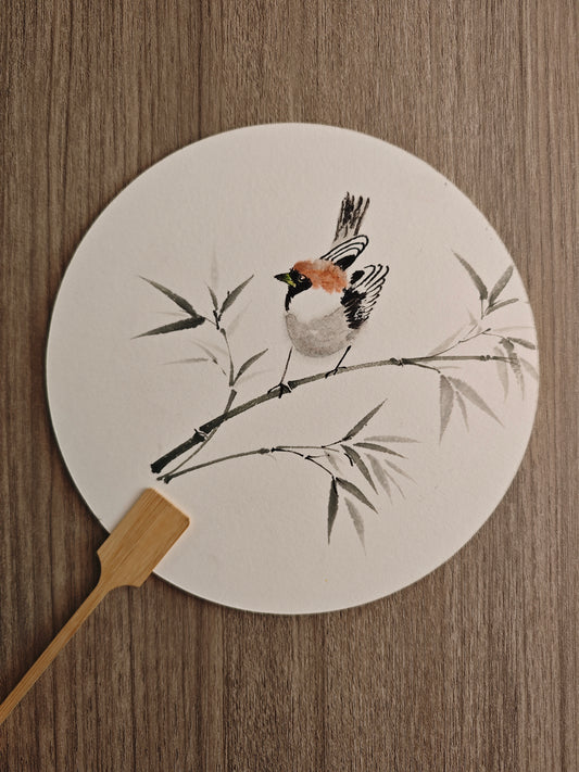 round hand-painted fan - The fan of cat